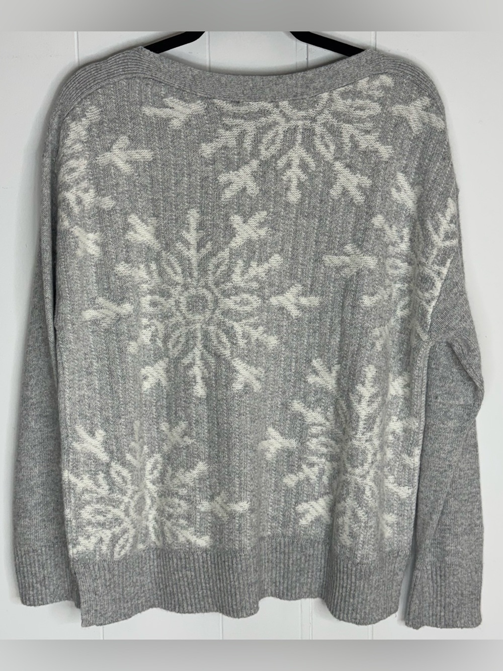 NWT Talbots Bateau Neck Sparkle Snowflake Sweater Womens Large - Picture 3 of 11